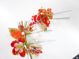 アンティーク　つまみ細工　髪飾りセット